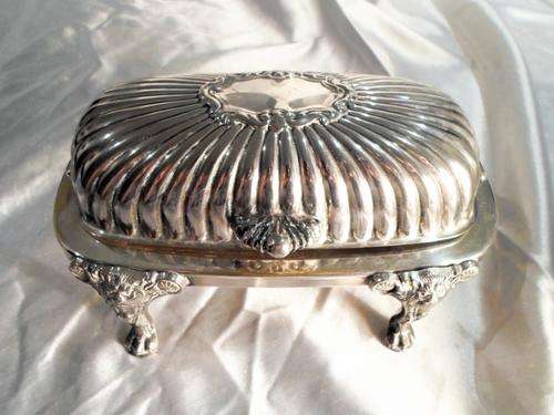 FB Rodgers footed butter dish with cover - An outstanding piece!! Low price!